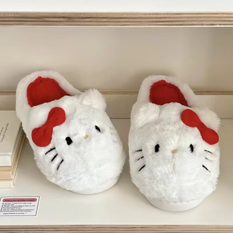 Hello Kitty Plush Slippers