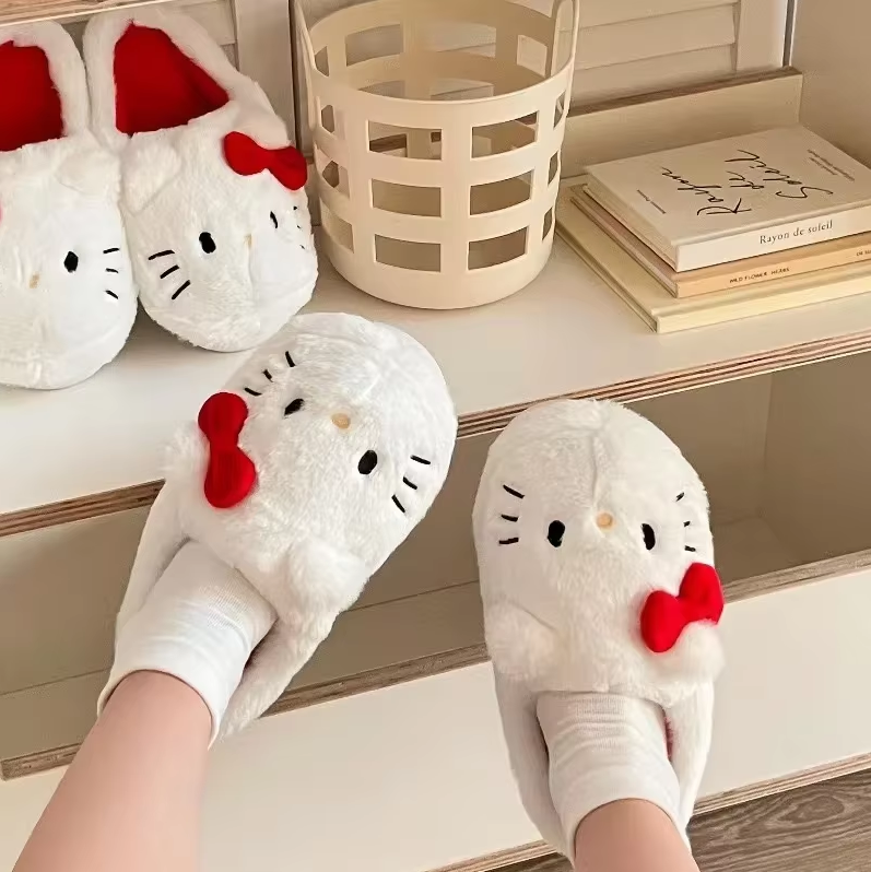 Hello Kitty Plush Slippers